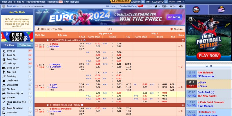 SBOBET Sport - Sảnh cá cược thể thao New88 cực hấp dẫn 6 Tỷ lệ thưởng cao tại sảnh SBOBET