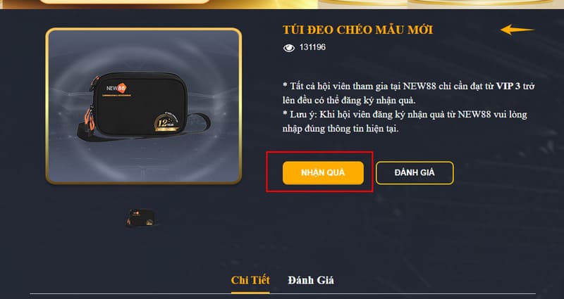 NEW88 VIP - Nhận Quà Tri Ân Nhân Ngày Sinh Nhật 14 Ấn nút “Nhận quà” để bảng thông tin xuất hiện